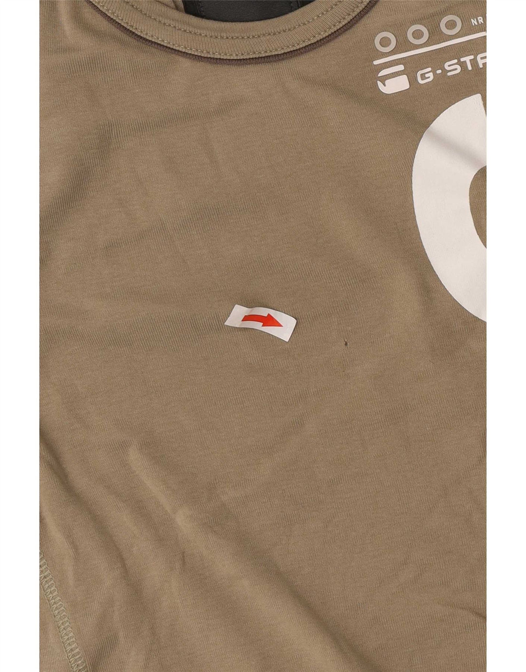 Męski T-shirt z grafiką G-Star, mały, bawełniany khaki