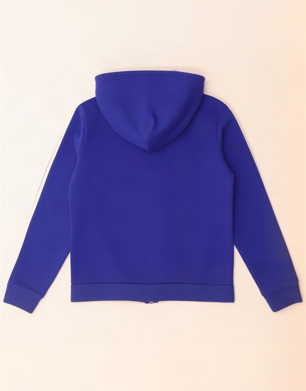 Chłopięcy sweter Adidas z zamkiem błyskawicznym, 9-10 lat, niebieska bawełna z blokami kolorów