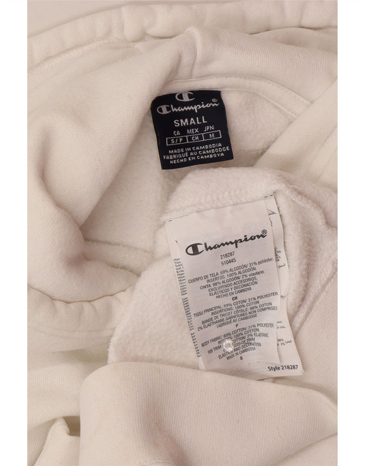 Męski sweter z kapturem Champion, mały, biały, bawełniany