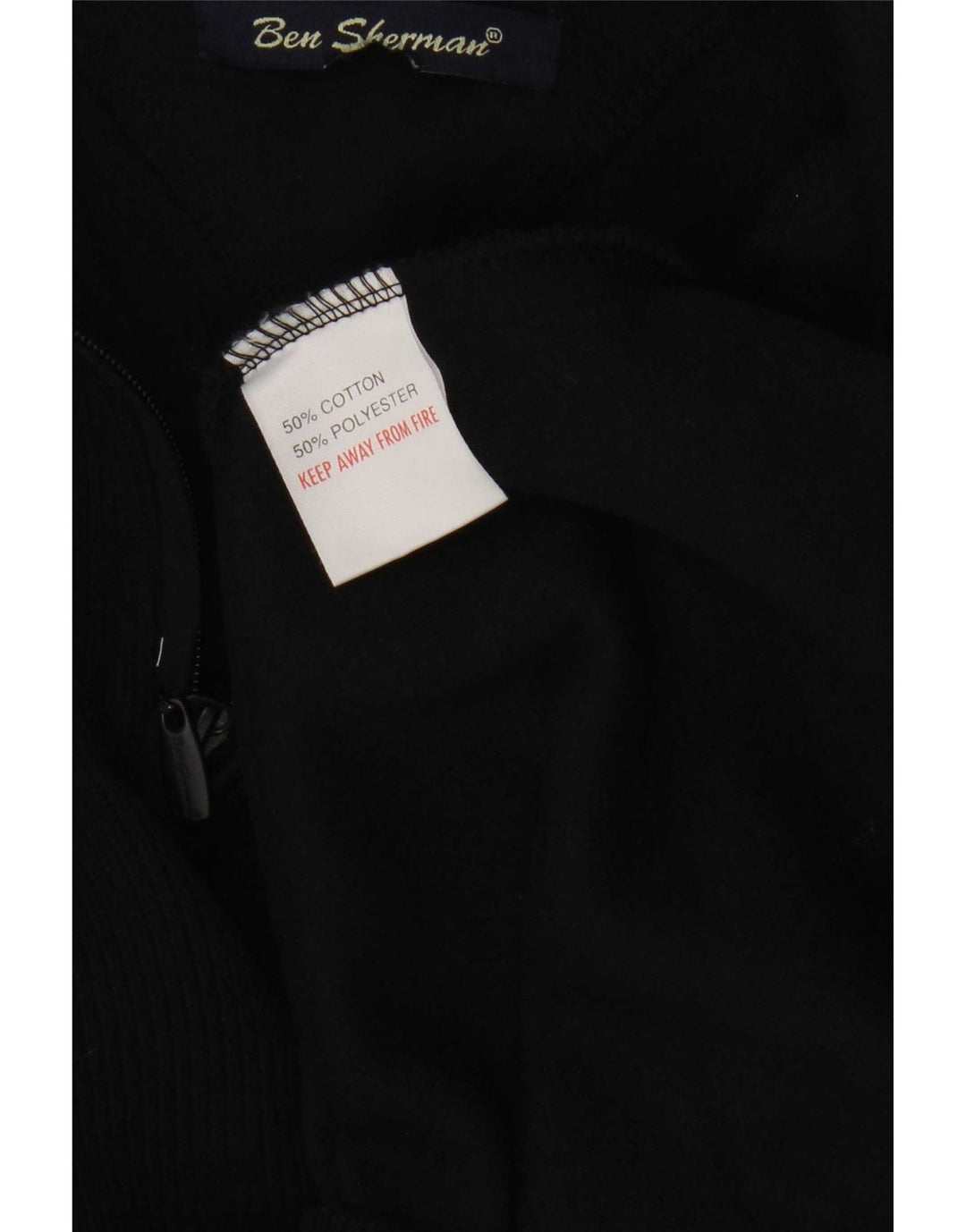 Męski sweter z zamkiem błyskawicznym Ben Sherman, duży, granatowy, bawełniany