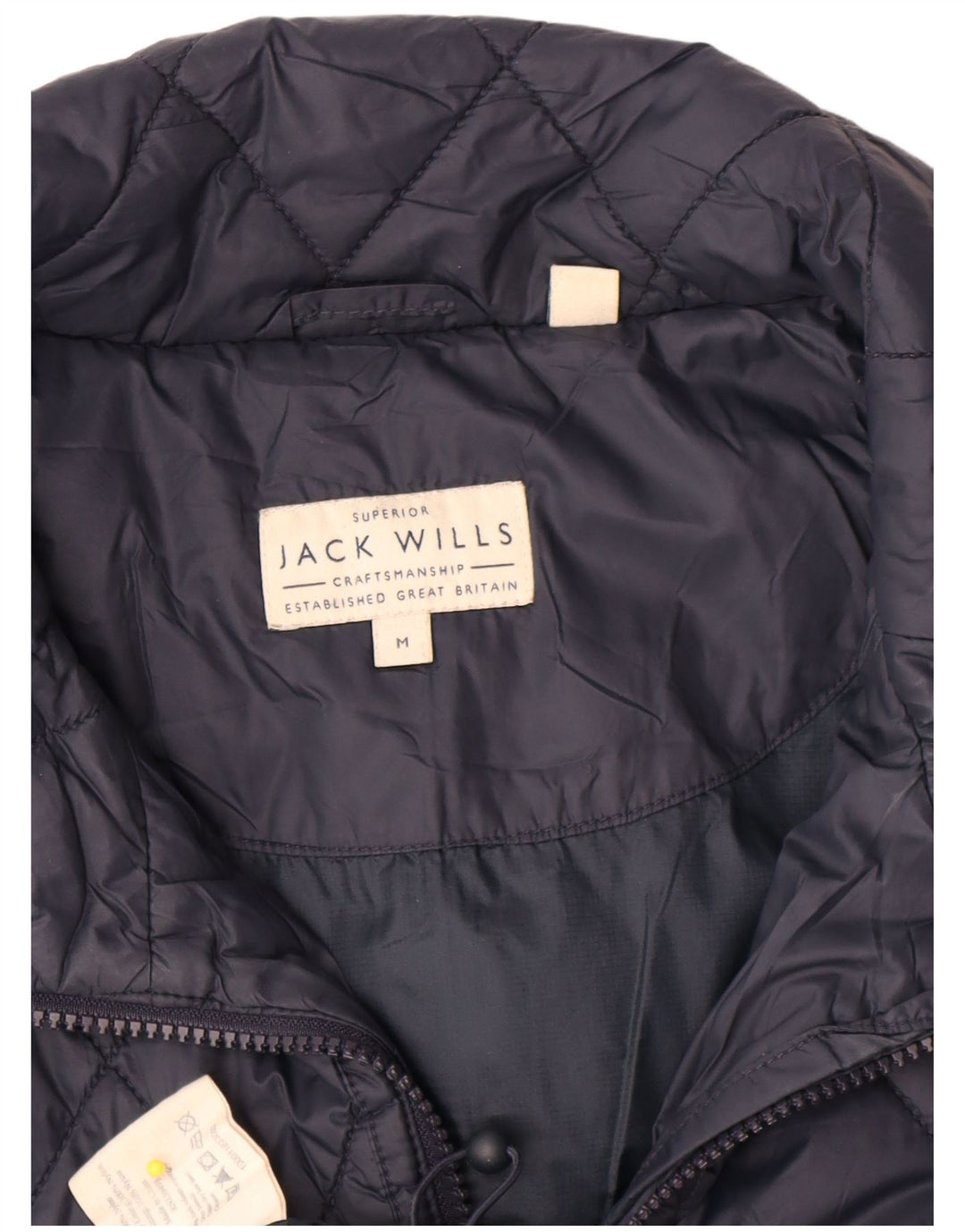 Męska pikowana kurtka Jack Wills UK 38, średni granatowy nylon