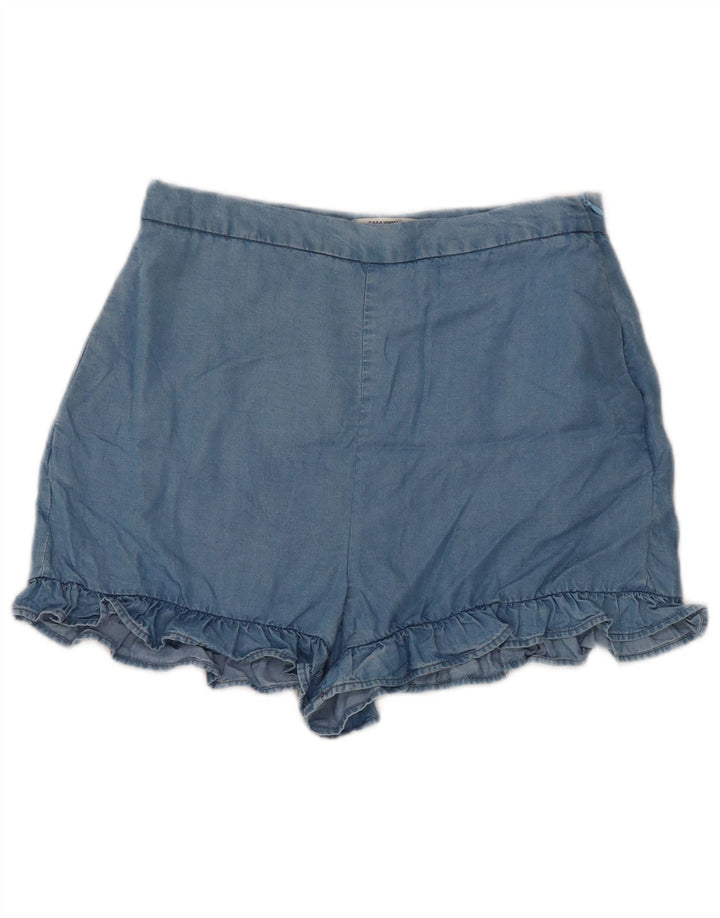 Damskie spodenki z wysokim stanem Zara, średnie W28, niebieskie Lyocell