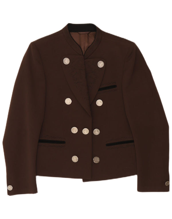Vintage Womens Blazer Jacket UK 14 Medium Brown