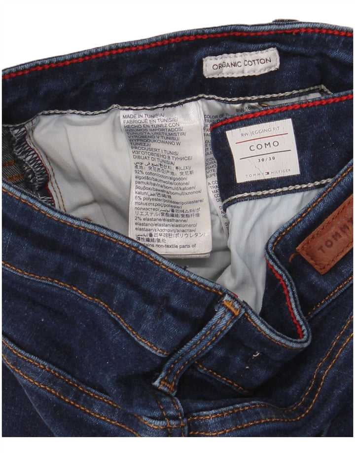 Damskie jeansy Jeggings TOMMY HILFIGER Como W30 L30 Granatowa bawełna