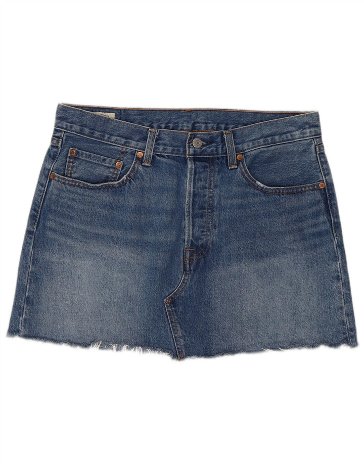 Damska mini spódniczka dżinsowa Levi's W31 Średnioniebieska bawełna