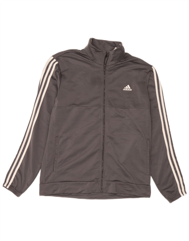 Adidas Męska bluza dresowa, duża, szara, poliestrowa