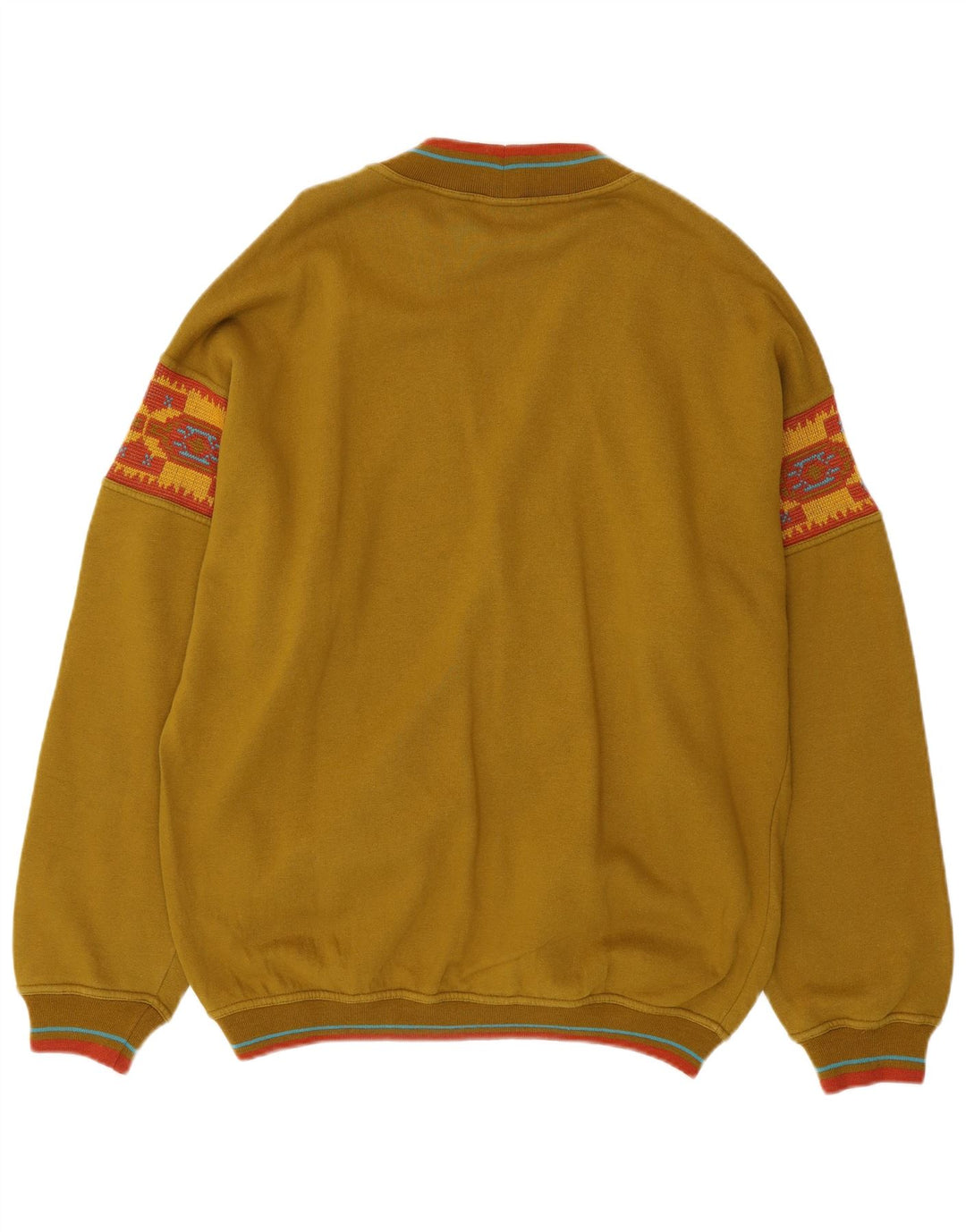 Sweter męski Stefanel, duży, khaki, Fair Isle Cotton