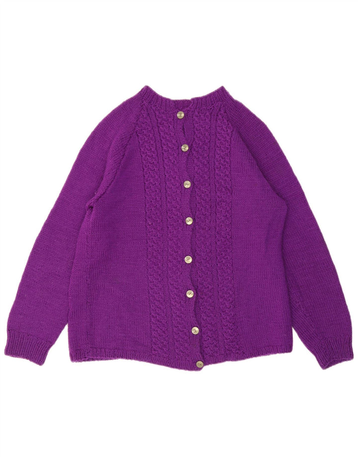 Sweter damski w stylu vintage, UK 14, średni fiolet