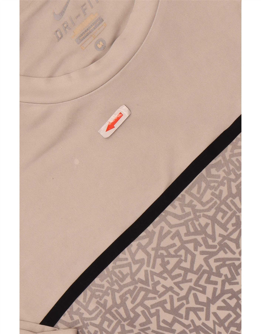 Męski T-shirt Nike Dri Fit z grafiką, średnioszary, geometryczny poliester