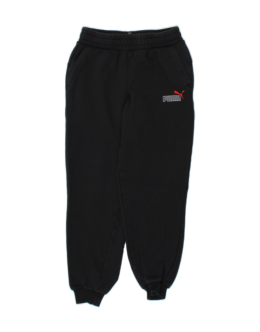 PUMA Boys Tracksuit Trousers Joggers 13-14 Years Black Vintage Puma and Second-Hand Puma from Messina Hembry 