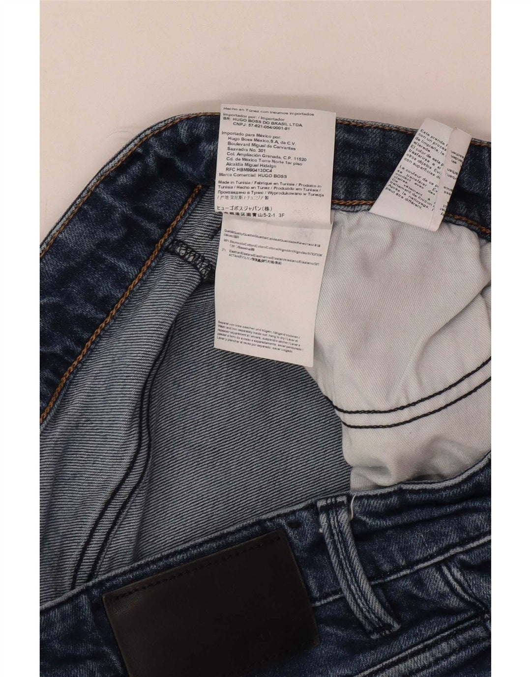 Męskie jeansy slim Hugo Boss W36 L32 Niebieskie bawełniane