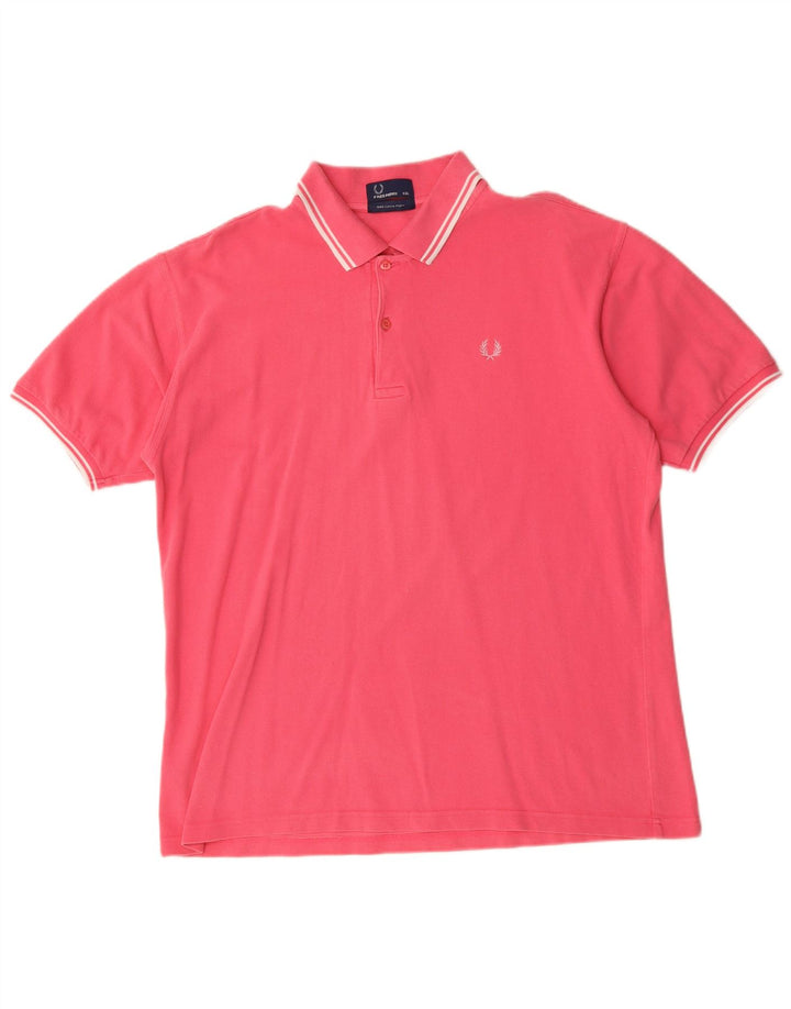 Męska koszulka polo Fred Perry 2XL, różowa, bawełniana