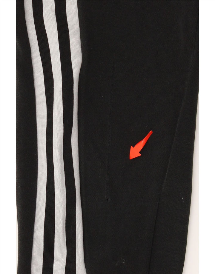 Damskie spodnie dresowe ADIDAS UK 8, małe, czarne, poliestrowe