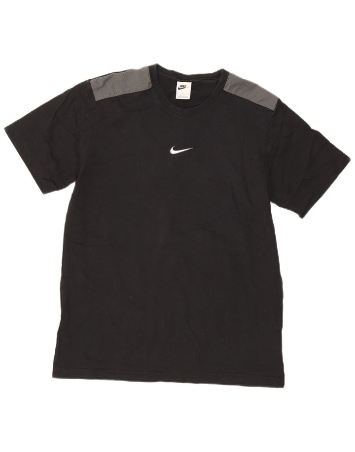 T-shirt męski Nike, duży, czarny, bawełniany z blokami kolorów