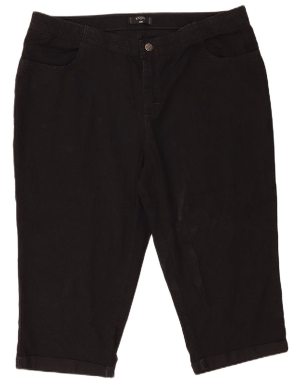 Spodnie damskie Lee Straight Capri US 18 2XL W38 Czarne bawełniane