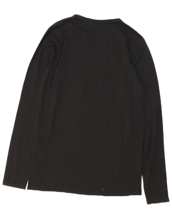 Męski top Jack & Jones z długim rękawem, średni czarny, bawełniany