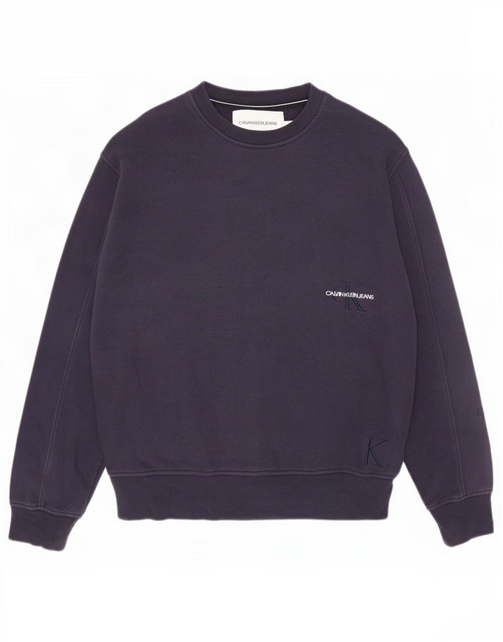 Męski sweter Calvin Klein Jeans, średni granatowy, bawełniany