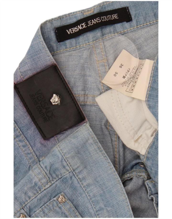 Męskie proste dżinsy Versace IT 50 Large W36 L37 Niebieska bawełna