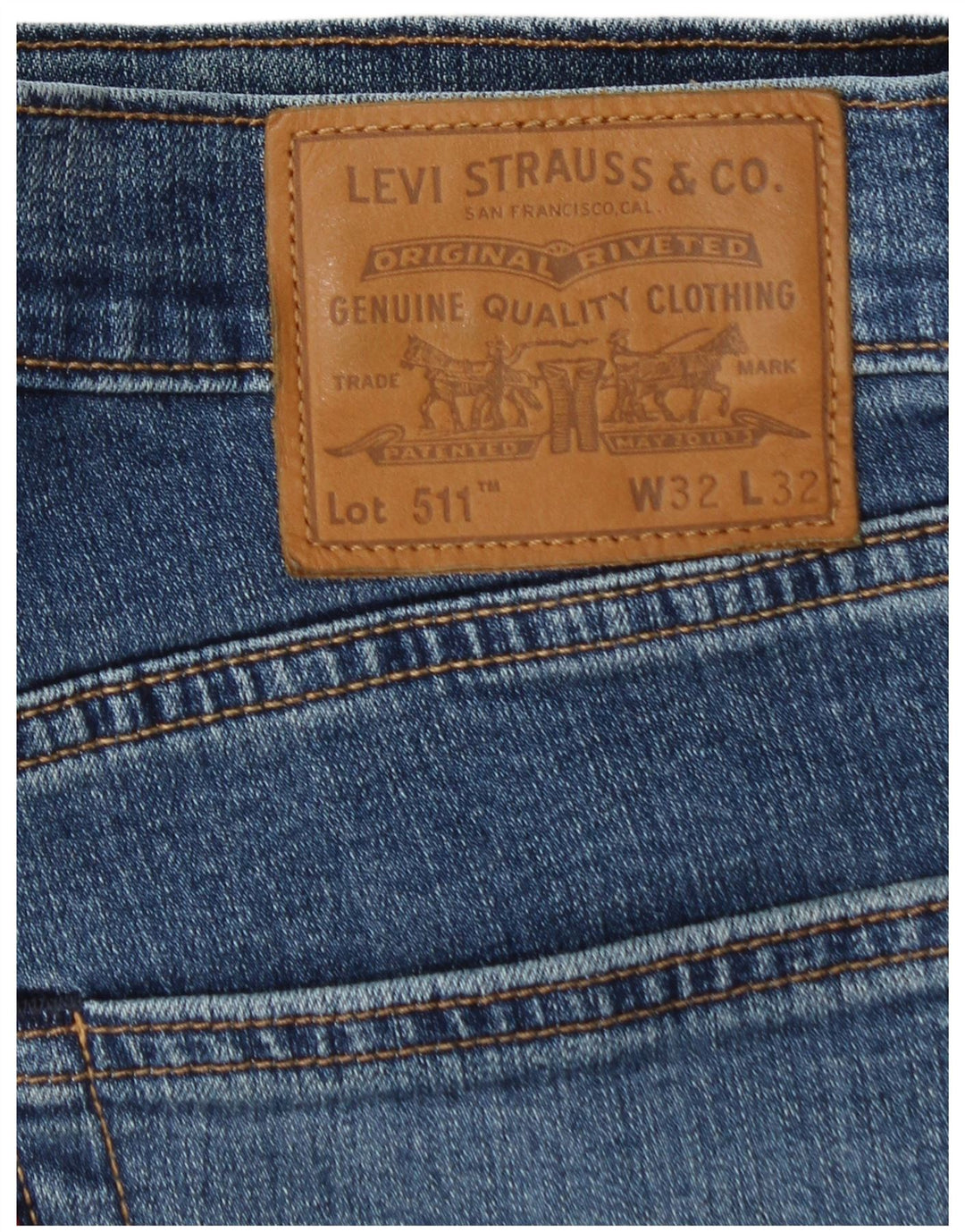 Męskie jeansy Levi's 511 Slim W32 L32 Niebieska bawełna