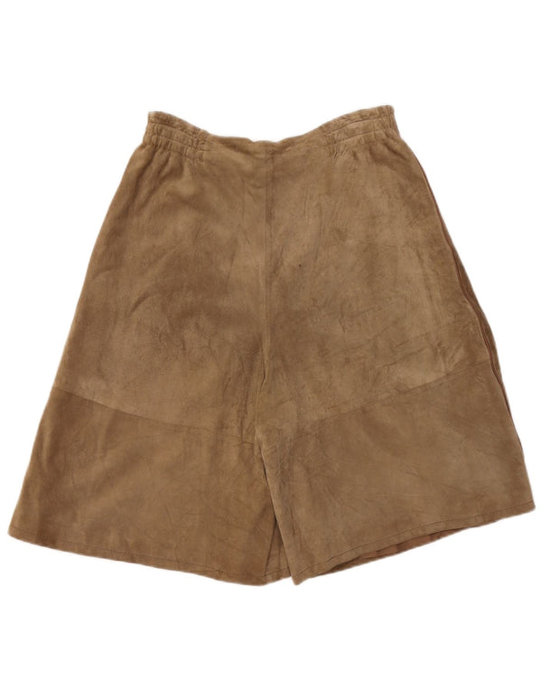 Vintage damskie zamszowe spodenki Cullotes W28 średni beż