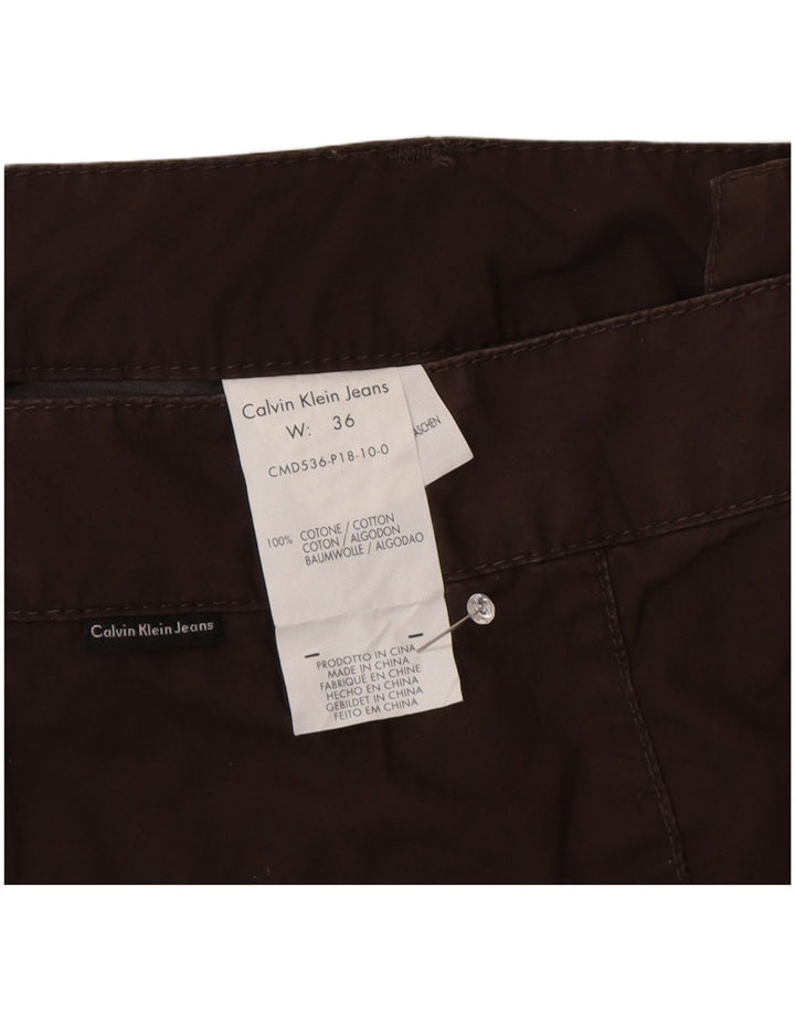 Męskie spodenki Chino Calvin Klein W36, duże, brązowe, bawełniane