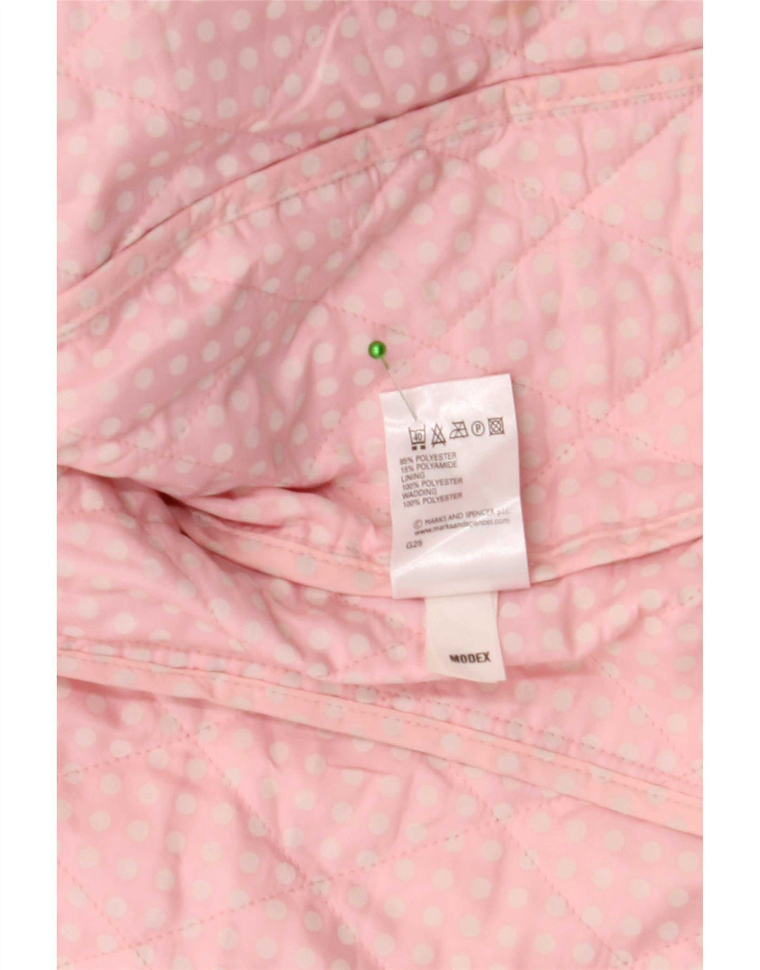 Marks & Spencer Damska pikowana kurtka UK 10, mała, różowa, poliestrowa