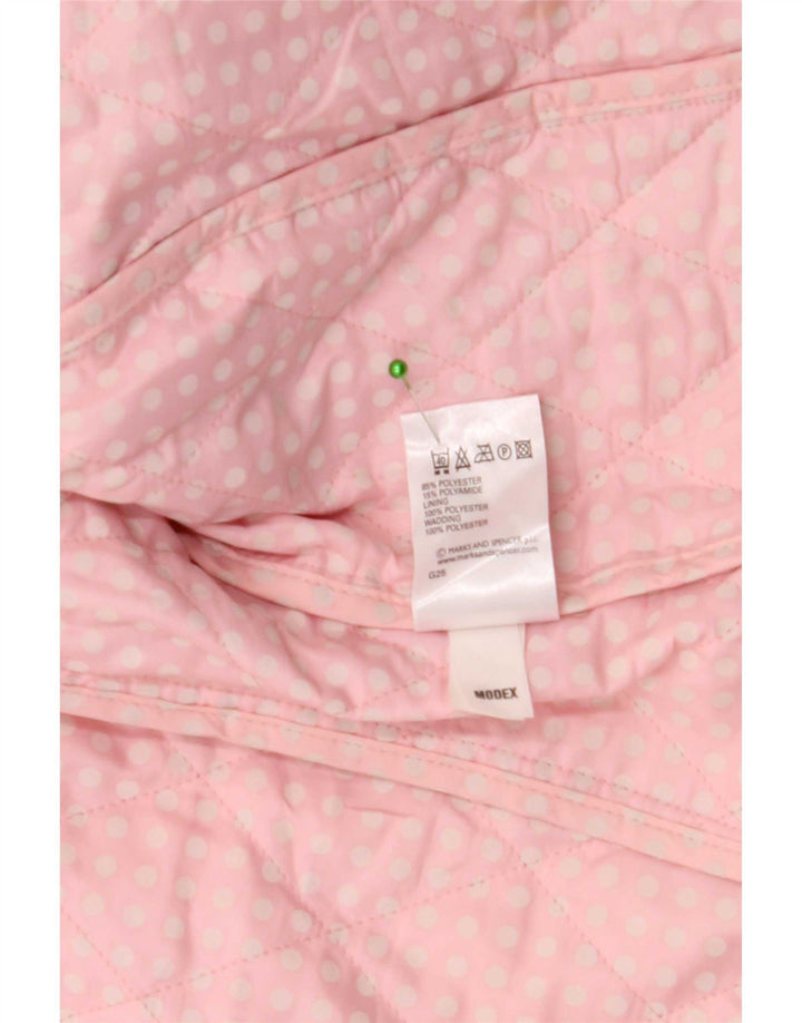 Marks & Spencer Damska pikowana kurtka UK 10, mała, różowa, poliestrowa