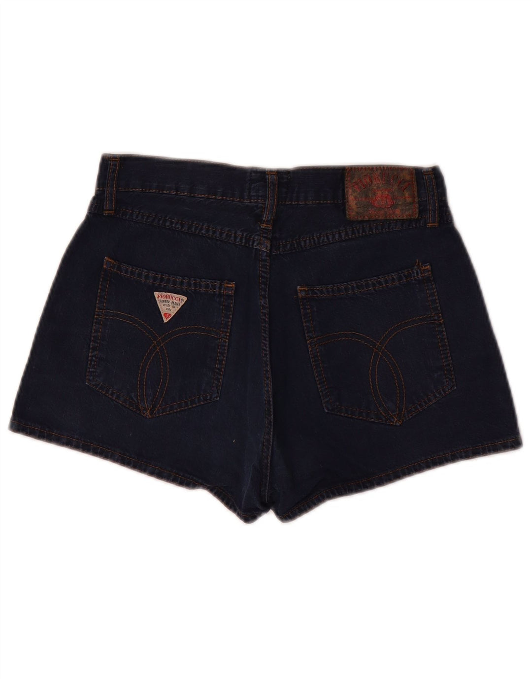 Damskie spodenki jeansowe Fiorucci W26 Małe, granatowe, bawełniane