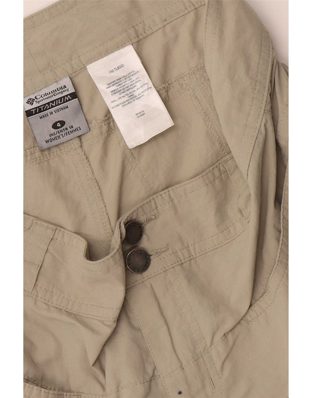 Damskie spodenki cargo Columbia Titanium US 4 Small W32 Beżowy nylon