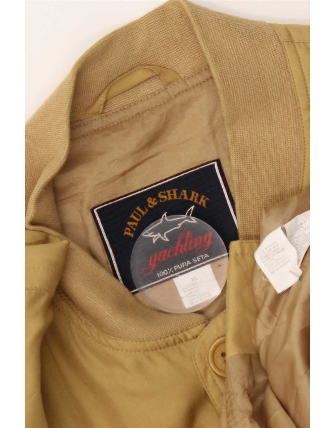 Męska kurtka bomber Paul & Shark UK 42 XL, żółty jedwab