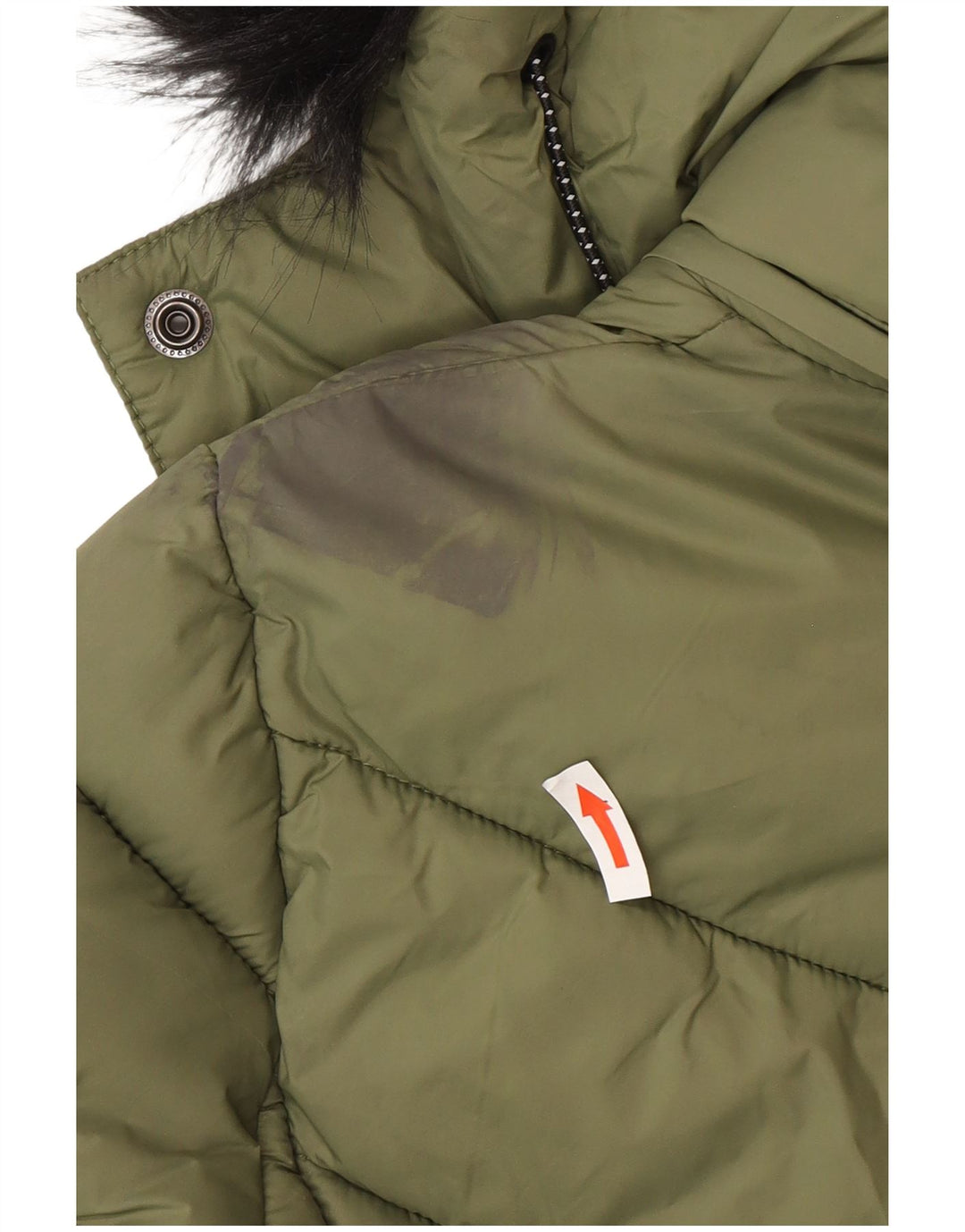 Damska wyściełana kurtka z kapturem Superdry UK 8, mała, zielona nylonowa