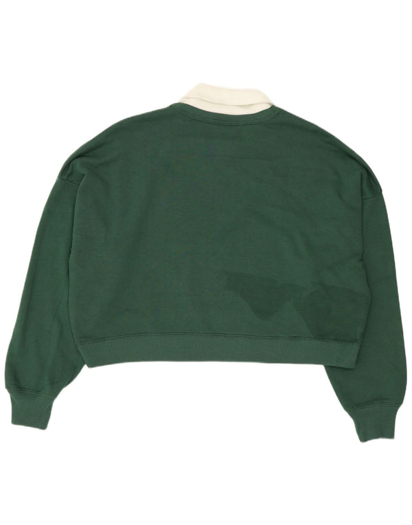 Damska bluza dresowa Hollister Crop Oversize UK 14, średnia, zielona bawełna