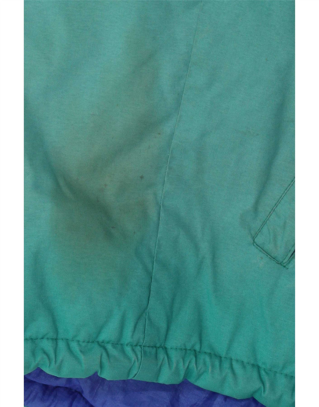 Vintage męska, oversize'owa kurtka narciarska z kapturem IT 46 Small Green Colorblock