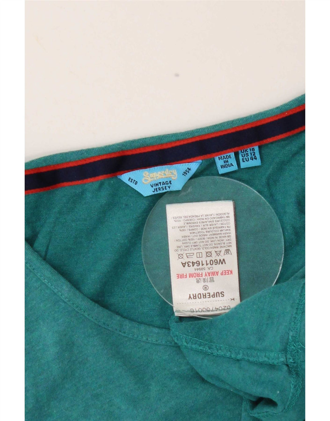 Damska kamizelka Superdry UK 16, duża, zielona bawełna