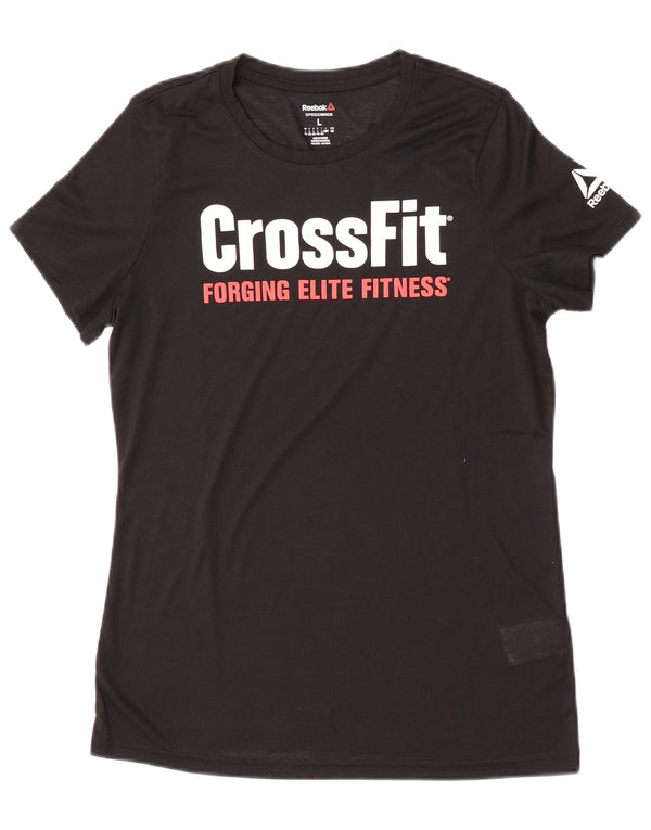 Damska koszulka Reebok Cross Fit z grafiką Top UK 16/18, duży, czarny poliester