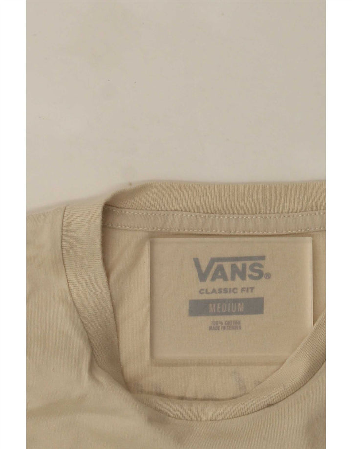 Męski T-shirt Vans o klasycznym kroju z grafiką, średnio beżowy, bawełniany