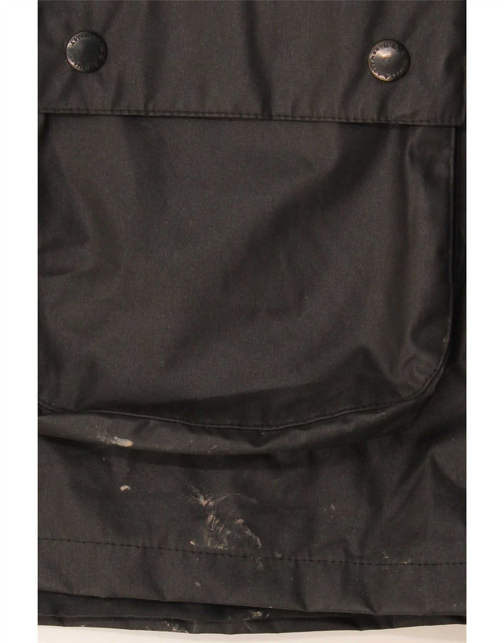 Męska kurtka z woskowanej bawełny Wikes & Akerman UK 42 XL, czarny poliester