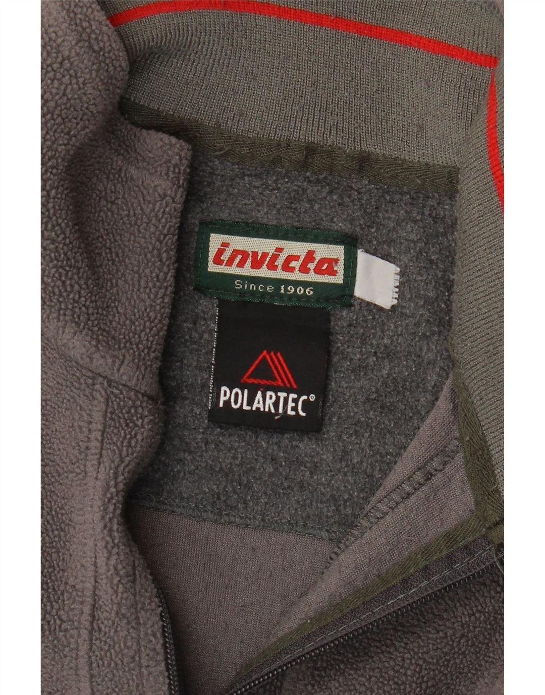 Męski sweter polarowy Invicta Polartec z zamkiem błyskawicznym, duży, szary