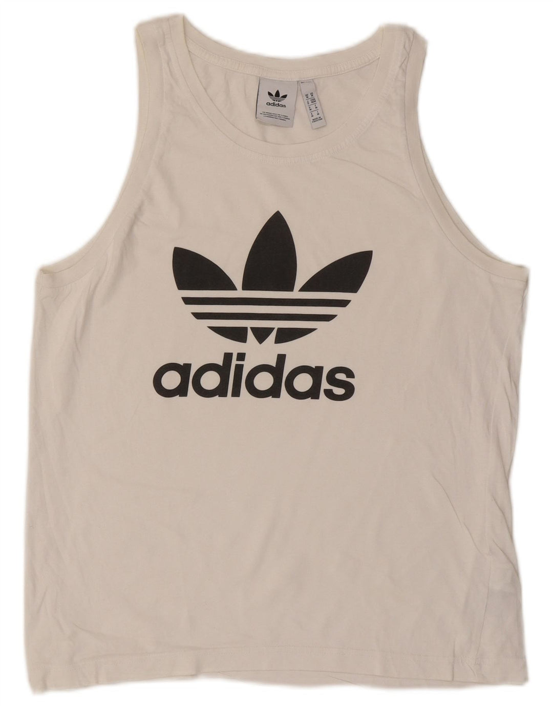 Adidas Męska kamizelka z grafiką Top, średnia biała bawełna