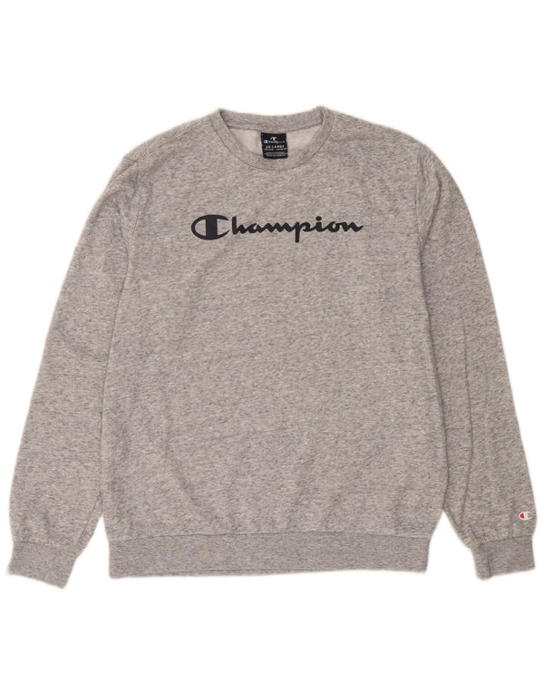 Chłopięca bluza z grafiką Champion, 15-16 lat, 2XL, szara, nakrapiana bawełna