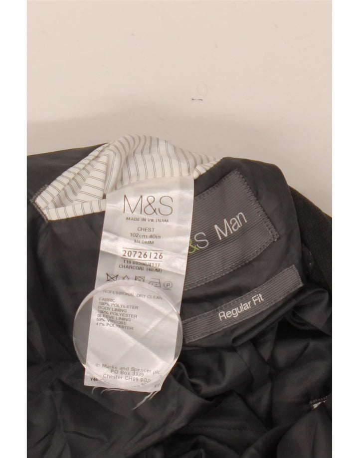 Marks & Spencer Męska marynarka zapinana na 2 guziki o regularnym kroju UK 40, duża, szara