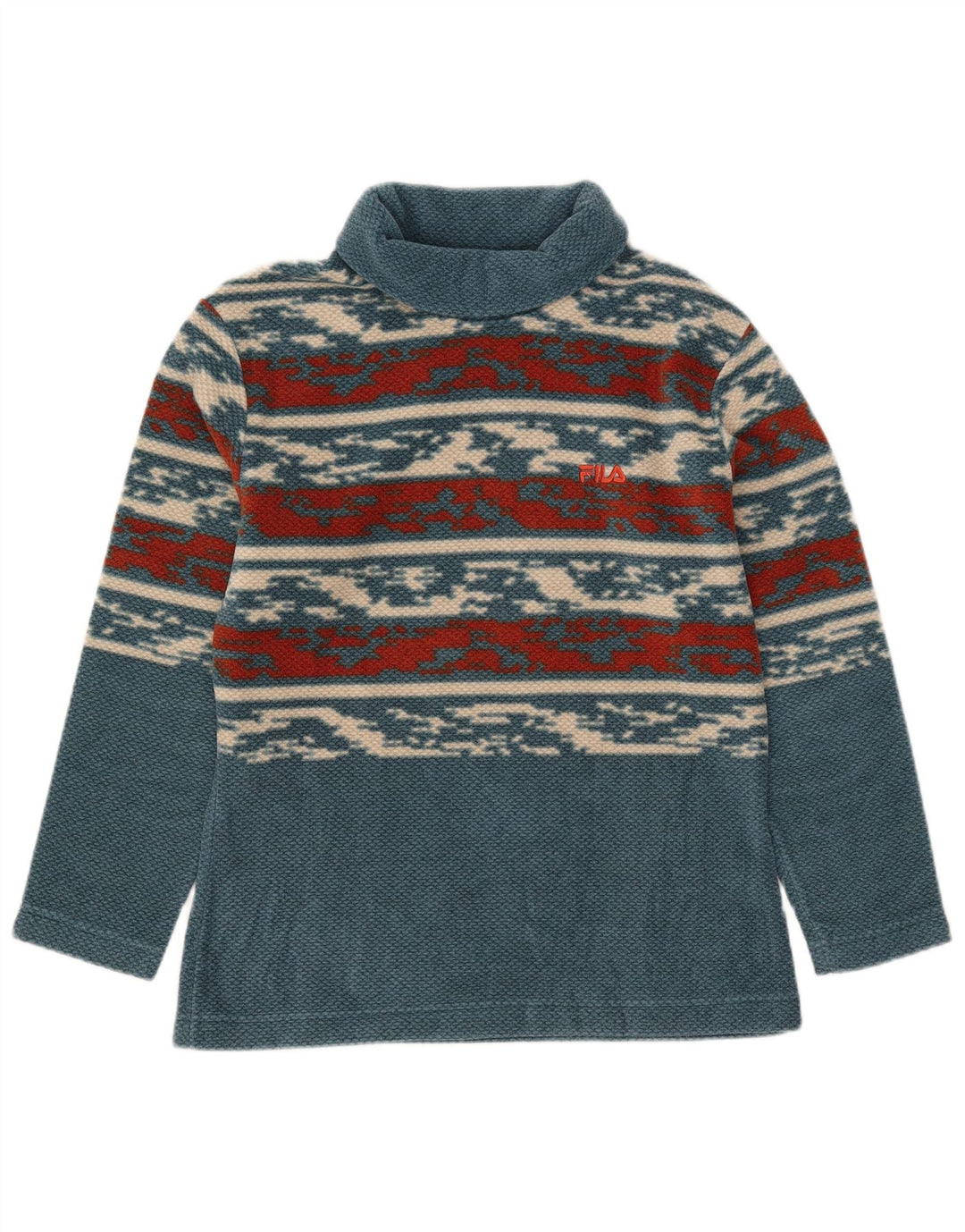 Sweter damski Fila z wywijanym dekoltem IT 44 w średnie niebieskie paski