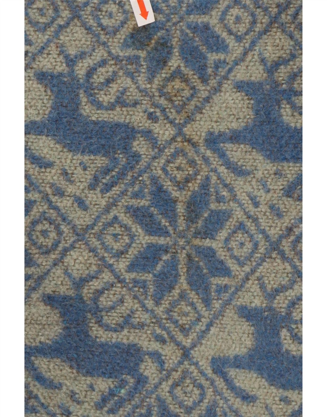 Damski płaszcz wiatrówka o luźnym kroju VINTAGE UK 16 Large Blue Fair Isle
