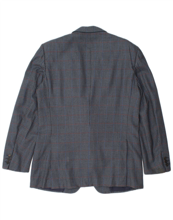 Męska marynarka Burberrys IT 48 Średni granatowy, wełniany pepitkę