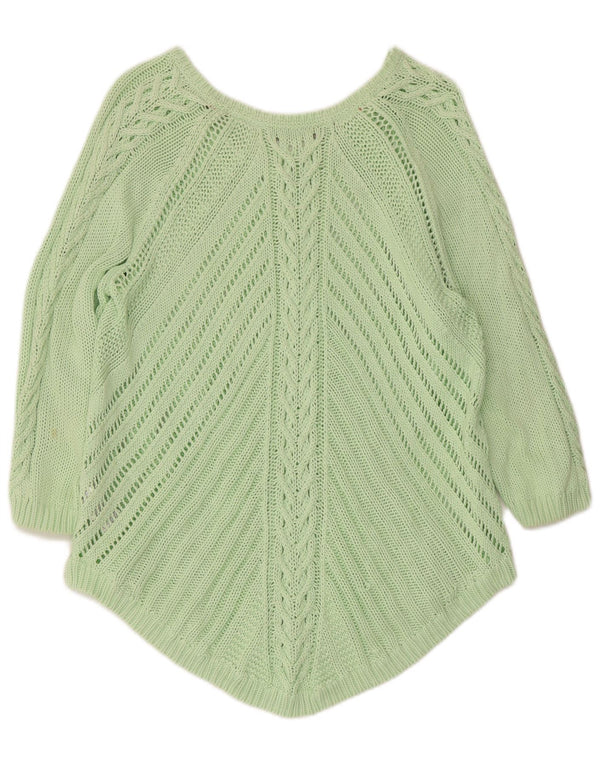 Marks & Spencer Damski sweter z asymetrycznym dekoltem w kształcie litery V, UK 18 XL, zielony