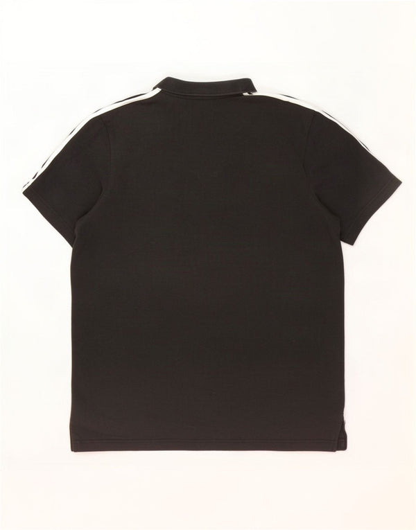 Męska koszulka polo Adidas, duża, czarna, bawełniana