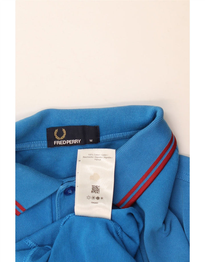 Męska koszulka polo Fred Perry, bawełniana w średnie niebieskie paski