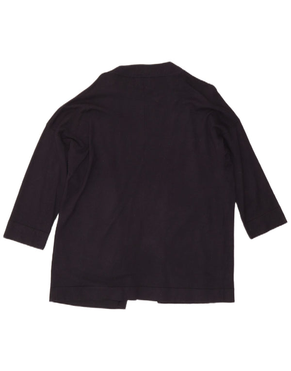 Damski sweter rozpinany z rękawem 3/4 Zara UK 16, duży, granatowy