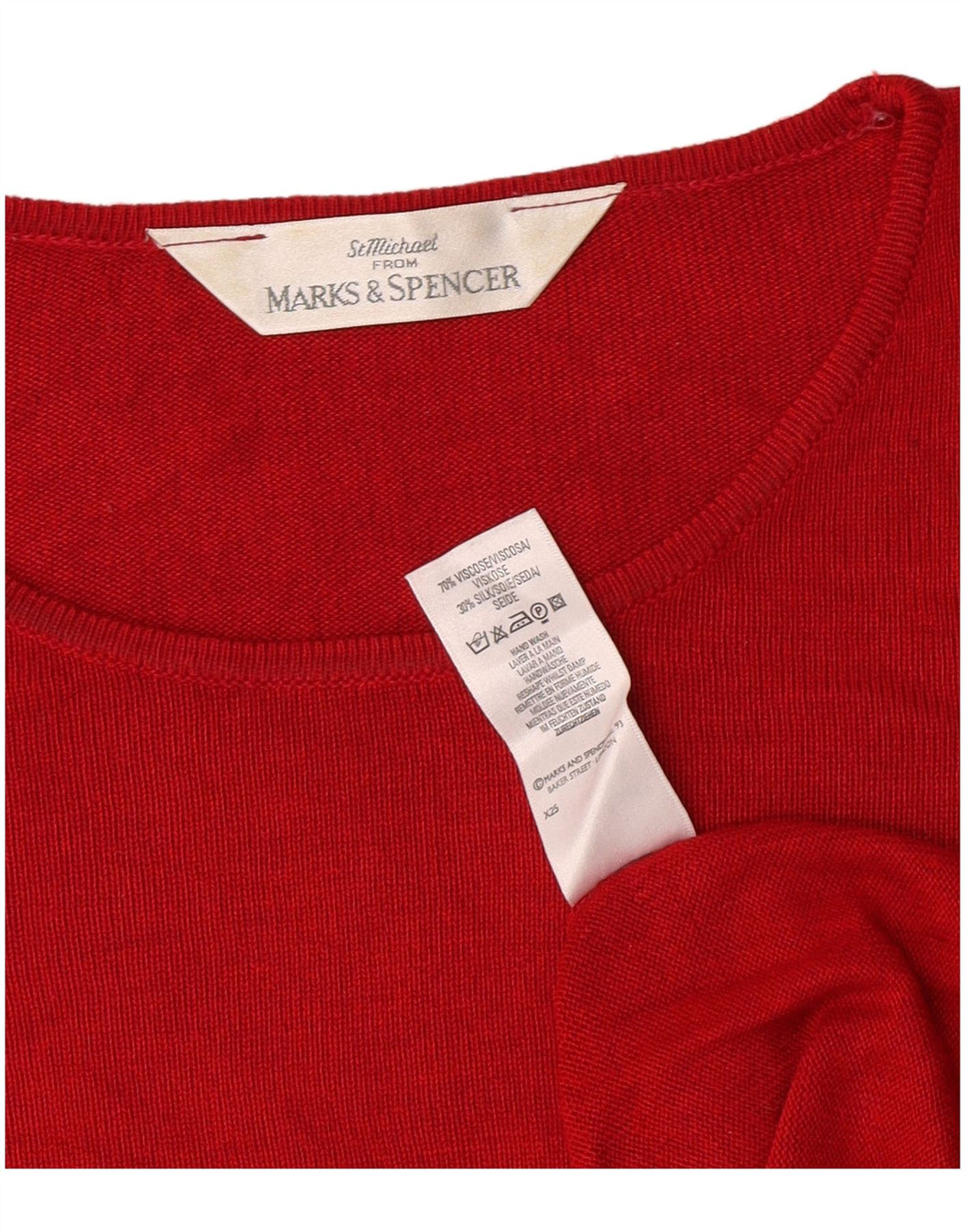 T-shirt damski Marks & Spencer Top UK 14 Large, czerwony, wiskoza
