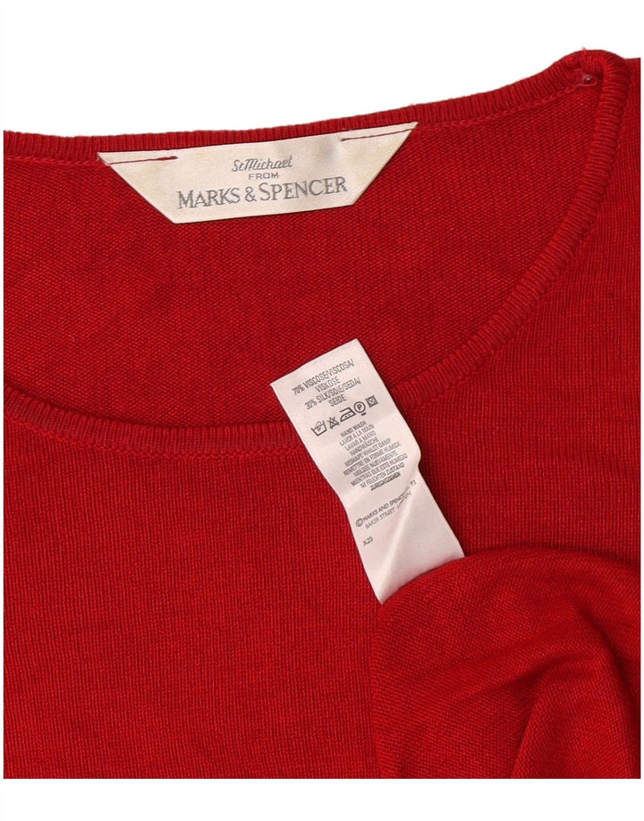 T-shirt damski Marks & Spencer Top UK 14 Large, czerwony, wiskoza